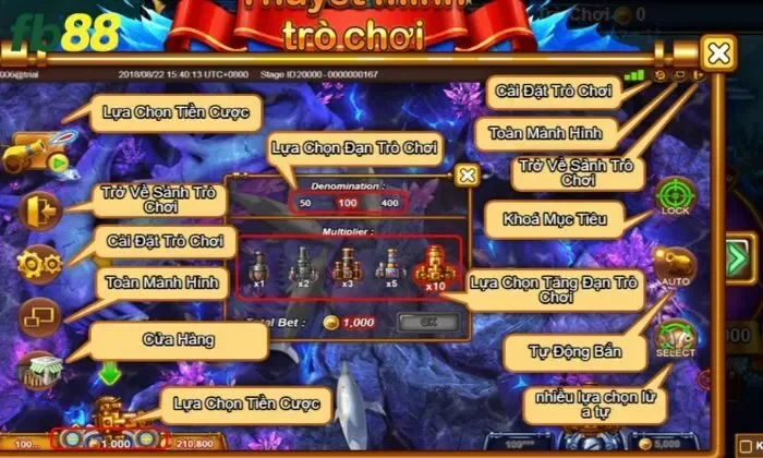 Luật chơi bắn cá đơn giản tại nhà cái FB88