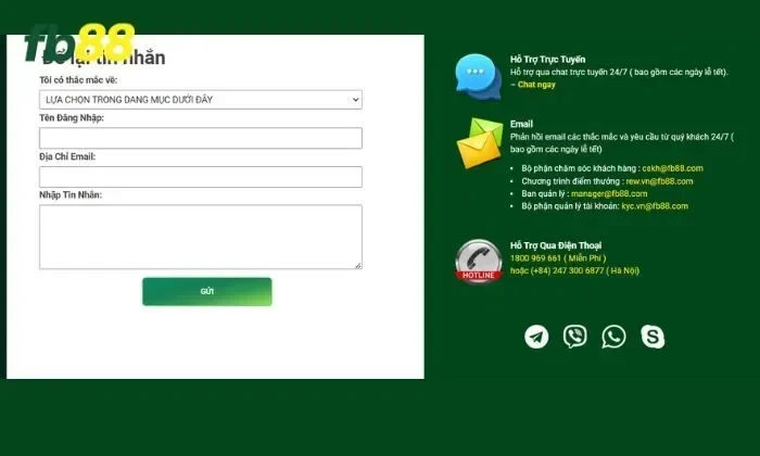Quy trình sử dụng dịch vụ chăm sóc khách hàng FB88