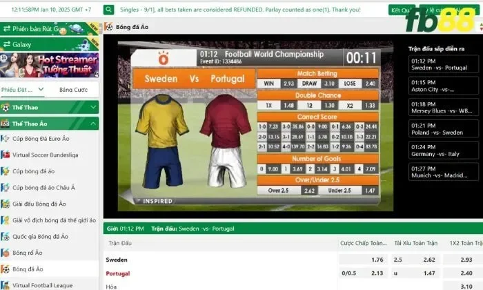 Thể thao ảo FB88 thu hút nhiều người chơi tham gia mỗi ngày