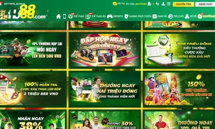 Đăng ký tham gia khuyến mãi hoàn cược xâu FB88