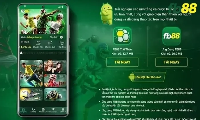 Những thông tin cơ bản về ứng dụng FB88 Thể thao